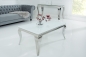 Preview: Couchtisch ROYAL silber 100cm - weiss