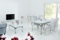 Preview: Couchtisch ROYAL silber 100cm - weiss