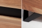 Preview: Sideboard AMAZON 150cm Akazie Metall schwarz Baumkante Massivholz