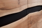 Preview: Sideboard AMAZON 150cm Akazie Metall schwarz Baumkante Massivholz