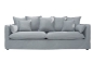 Preview: Big 3er Sofa SKY - Leinen grau