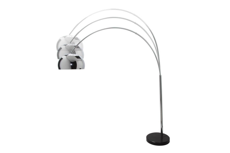 Ausziehbare Bogenlampe BOW - 170-210cm silber Stehlampe