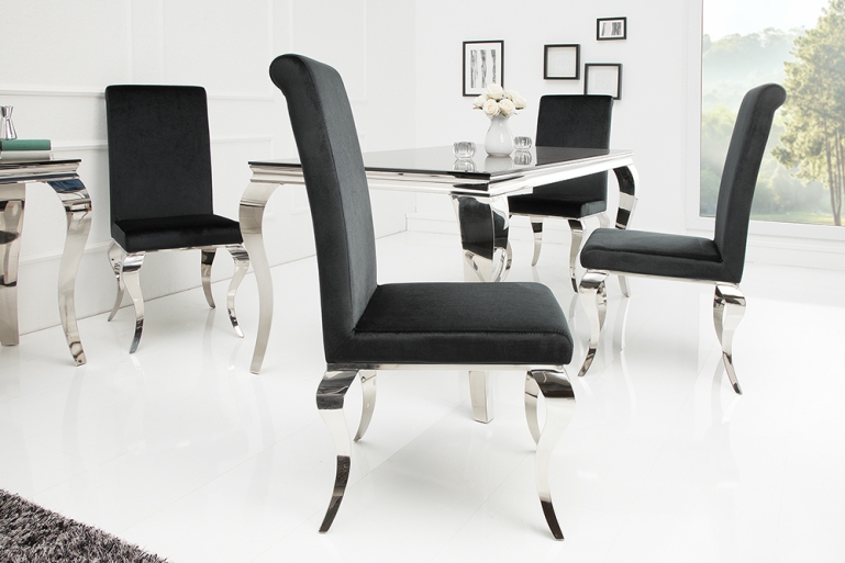 Eleganter Stuhl ROYAL - schwarz