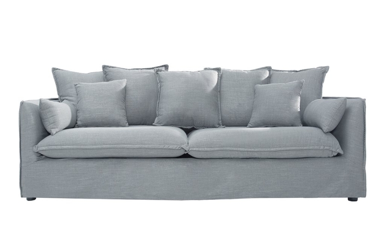 Big 3er Sofa SKY - Leinen grau